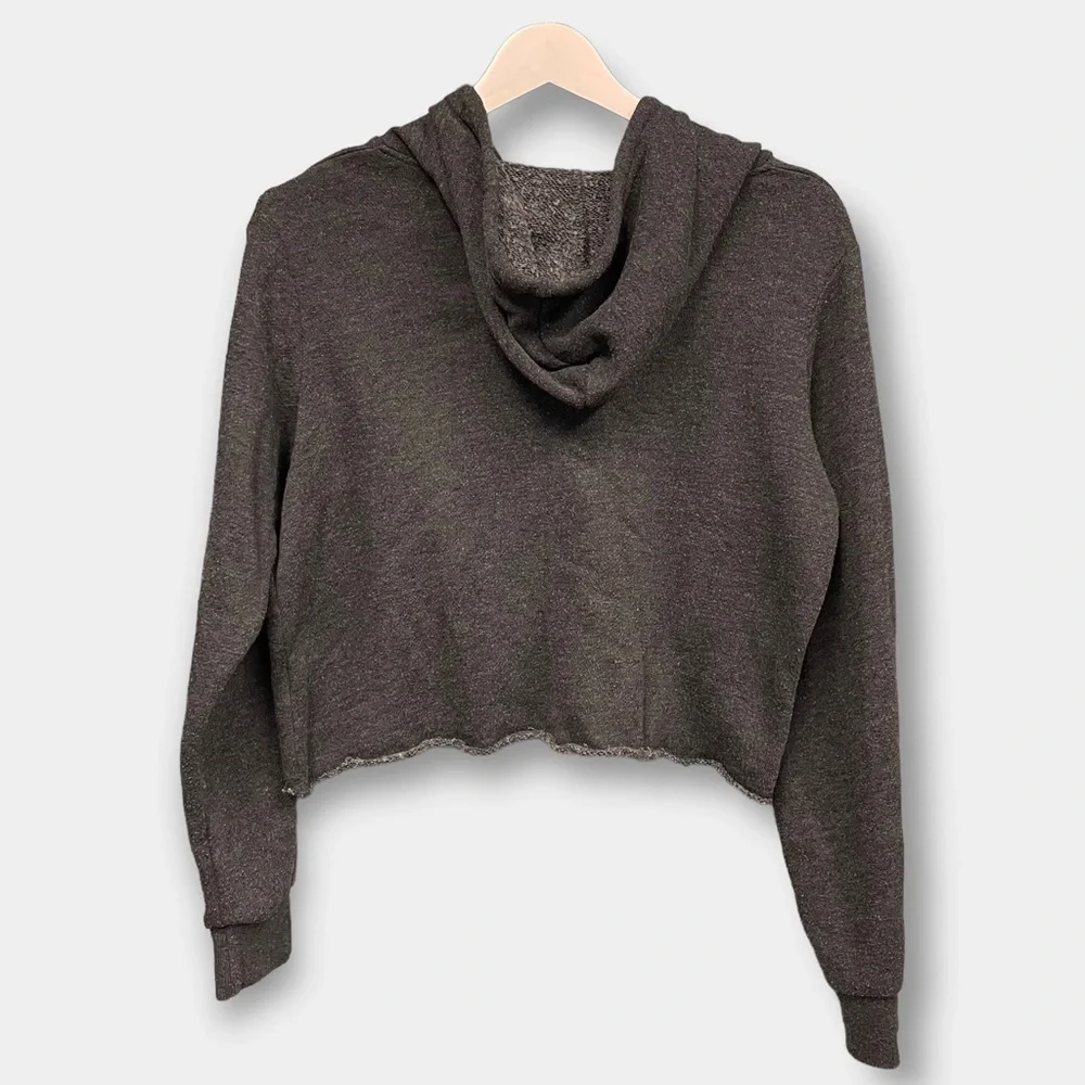Brandy Melville Dark Grey Cropped Hoodie